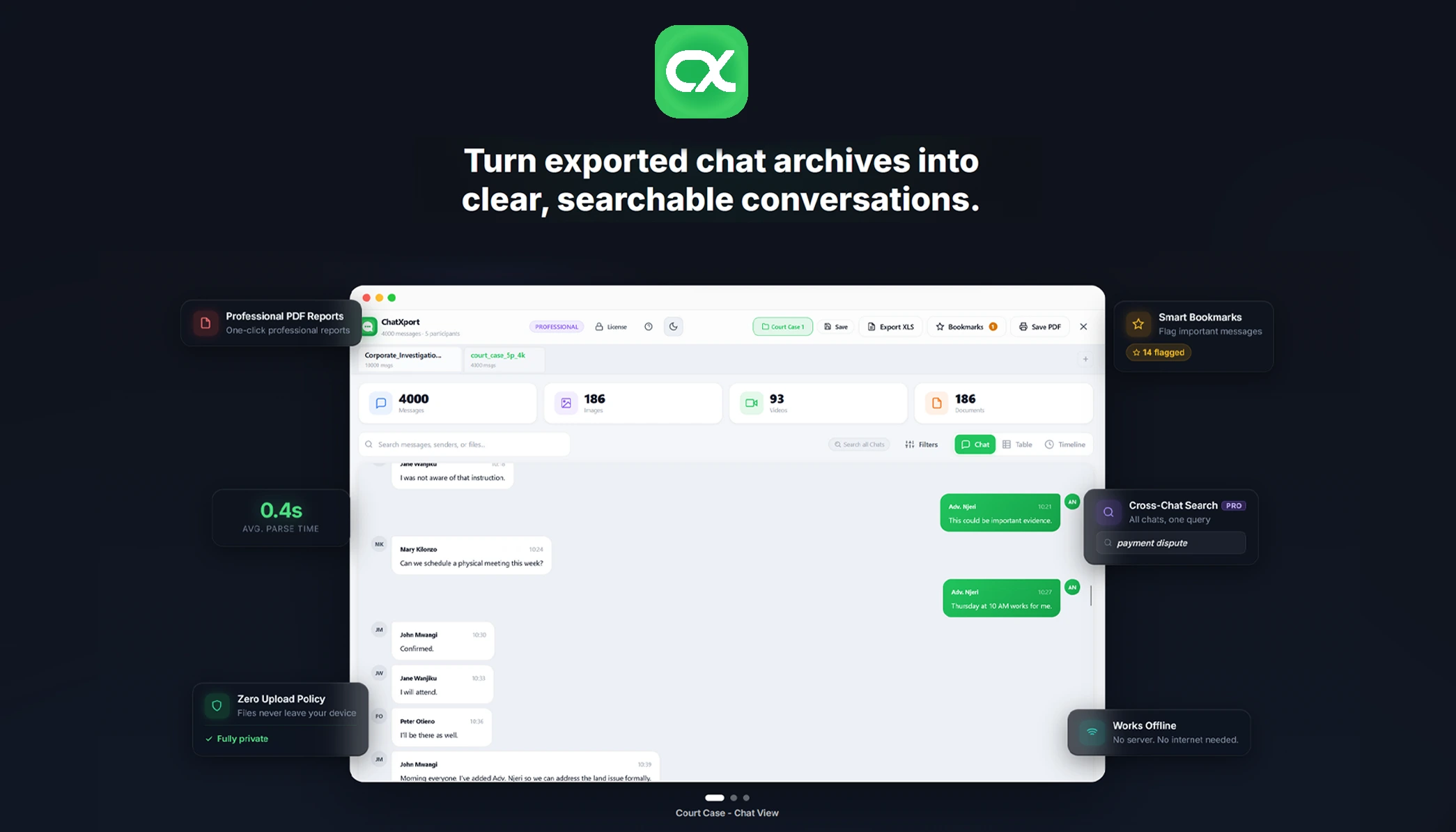 ChatXport desktop app